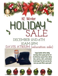 Kappa Epsilon Winter Sale @ Davis Atrium (education side)