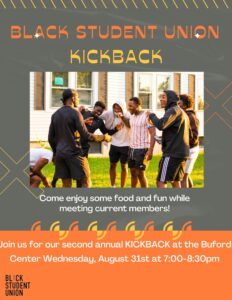 Black Student Union Kickback @ Buford Center |  |  | 
