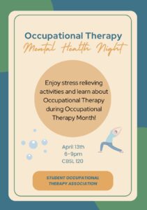 Occupational Therapy Mental Health Night @ CBSL 120