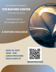 Buford Dialogue: Antisemitism in the Gospel of John? @ Buford Center for Diversity and Service