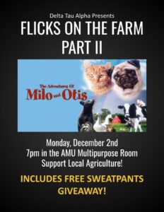 DTA Presents Flicks on the Farm @ AMU Multipurpose Room